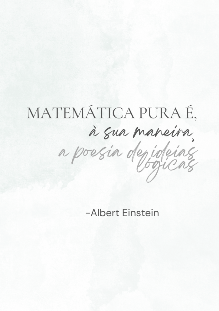 Imagem ilustrativa de tipografia, frase de Albert Einstein